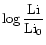 ${\displaystyle \log \frac{\rm Li}{\rm Li_0}}$