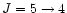 $J = 5 \rightarrow 4$