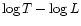 $\log T-\log L$