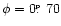 $\phi=0\hbox{$.\!\!^{\scriptscriptstyle\rm p}$ }70$