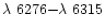 $\lambda~6276{-}\lambda~
6315$