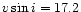 $v\sin i = 17.2$