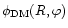 $\phi_{\rm DM}(R,\varphi)$