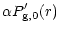 $\displaystyle %
\alpha P'_{\rm g,0}(r)$