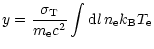 $\displaystyle y = \frac{\sigma_{\rm T}}{m_{\rm e}c^{2}}\int {\rm d}l\, n_{\rm e} k_{\rm B} T_{\rm e}$