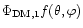 $\Phi _{\rm DM,1}f(\theta ,\varphi )$