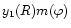 $y_1(R)m(\varphi)$