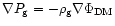 $\nabla P_{\rm g} =
-\rho_{\rm g} \nabla \Phi_{\rm DM}$