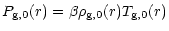 $\displaystyle %
P_{\rm g,0}(r) = \beta \rho_{\rm g,0}(r) T_{\rm g,0}(r)$