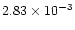 $2.83 \times 10^{-3}$