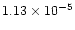$1.13 \times 10^{-5}$