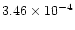 $3.46 \times 10^{-4}$