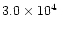 $3.0 \times 10^4$
