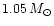 $ 1.05\, M_\odot$