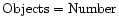 ${\rm Objects}={\rm Number}$