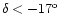 $\delta<-17^{\rm o}$