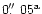 $0\hbox{$.\!\!^{\prime\prime}$ }05^{\rm a}$