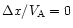 $\Delta x/V_{\mathrm{A}}=0$
