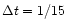 $\Delta t=1/15$