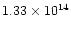 $1.33\times 10^{14}
$