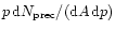 $p\, \mathrm{d}N_{\mathrm{prec}}/(\mathrm{d}A\,
\mathrm{d}p)$