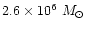 $2.6\times10^6~M_{\odot}$