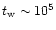 $t_{\rm w} \sim 10^5$