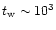 $t_{\rm w} \sim 10^3$