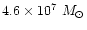 $4.6\times10^7~M_\odot$