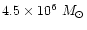 $4.5\times10^{6}~M_\odot$