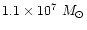 $1.1\times10^{7}~M_\odot$
