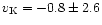 $v_{\rm K}= -0.8\pm2.6$