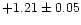 $+1.21\pm0.05$