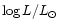 $\log L/L_{\odot}$