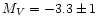 $M_V = -3.3\pm1$