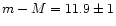 $m-M =
11.9\pm1$