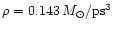 $\rho =0.143\, M_{\odot }/{\rm ps}^{3}$