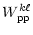 $\displaystyle W^{k\ell}_{\rm pp}$