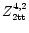 $Z^{4,2}_{\rm 2tt}$