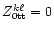 $Z^{k\ell}_{\rm0tt}=0$
