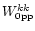 $W^{kk}_{\rm0pp}$