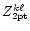 $Z^{k\ell}_{\rm 2pt}$