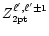 $Z^{\ell',\ell'\pm
1}_{\rm 2pt}$