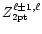 $Z^{\ell\pm 1,\ell}_{\rm 2pt}$