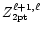 $Z^{\ell+1,\ell}_{\rm 2pt}$
