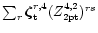 $\sum_r \vec{\zeta}^{r,4}_{\rm t}(Z^{4,2}_{\rm 2pt})^{rs}$