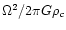 $\Omega^2/2\pi
G\rho_c$