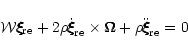 \begin{displaymath}
{\cal W} \xi\hspace{-.18cm}\xi\hspace{-.18cm}\xi_{\rm re} + ...
...rho \ddot{\xi\hspace{-.18cm}\xi\hspace{-.18cm}\xi}_{\rm re} =0
\end{displaymath}