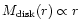 $M_{\rm disk}(r)\propto r$