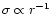 $\sigma\propto r^{-1}$